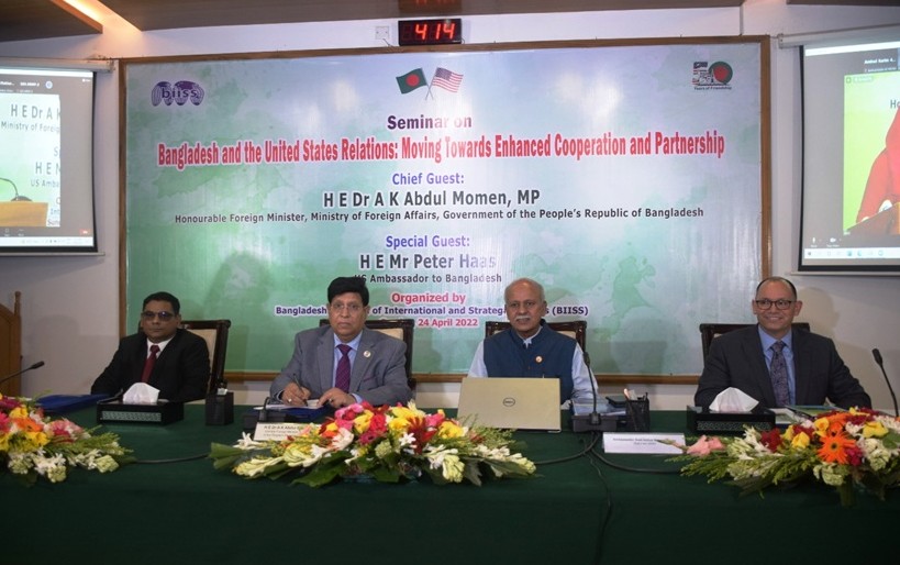 Seminar on “Bangladesh and the United States Relations: Moving Towards Enhanced Cooperation and Partnership” on 24 April 2022