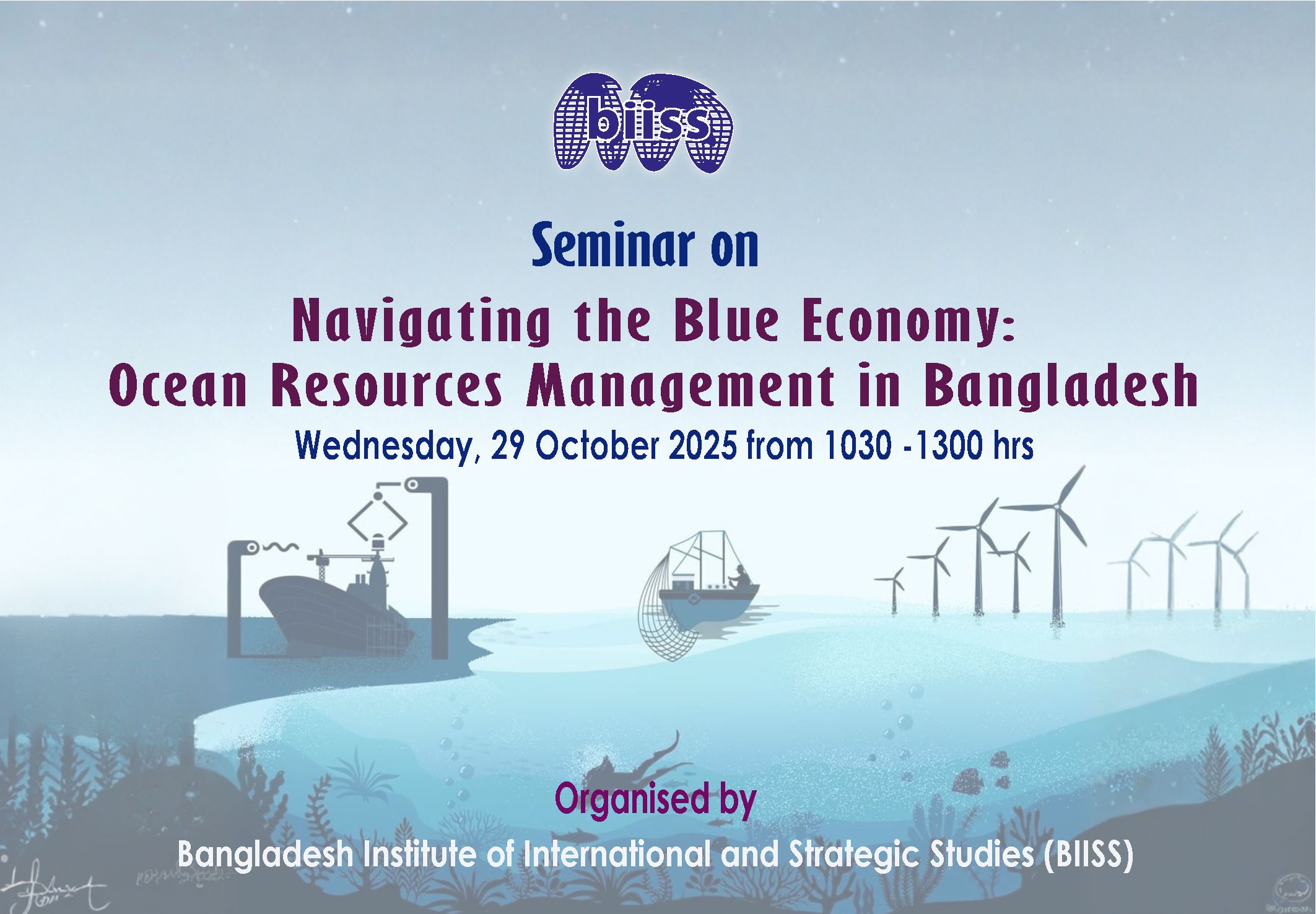 Seminar on Navigating the Blue Economy: Ocean Resources Management in Bangladesh on 29 October 2025