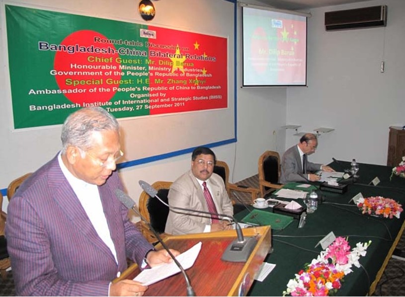 BIISS ORGANISED A ROUND-TABLE DISCUSSION ON BANGLADESH-CHINA BILATERAL RELATIONS ON 27 SEP 2011