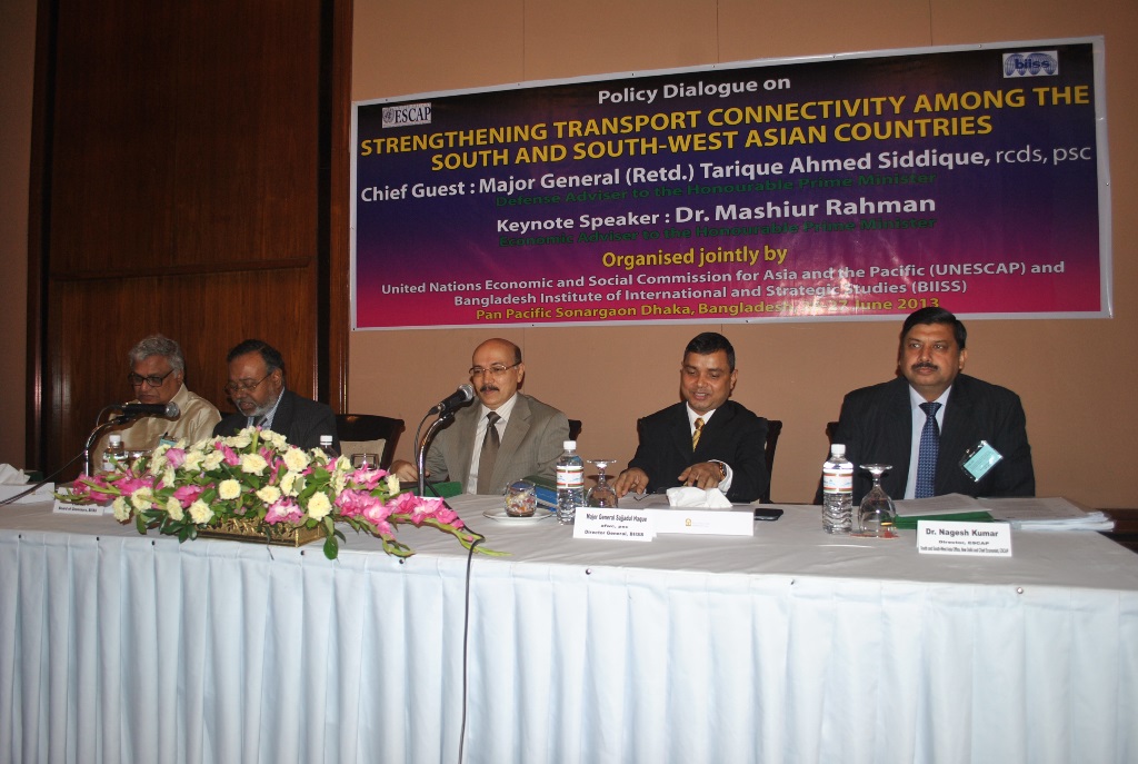 Policy Dialogue on Strengthening Transport Connectivity among the South and South- West Asian Countries on 26-27 June 2013