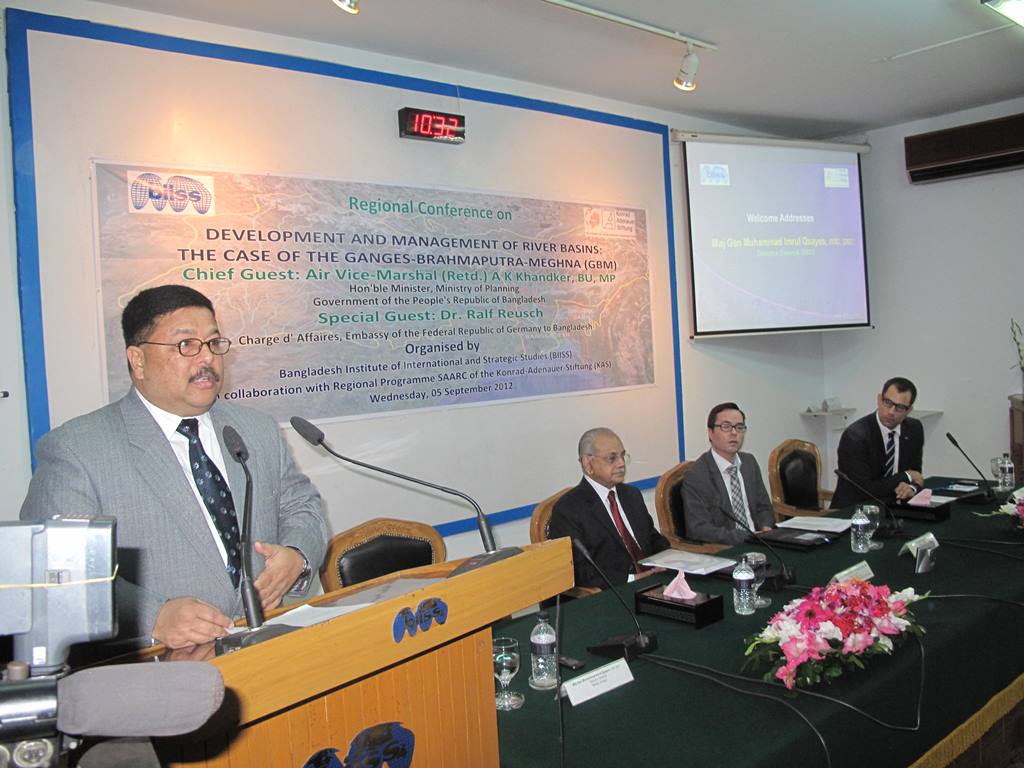 Regional Conference on Development and Management of River Basins: The case of the Ganges- Brahmaputra- Meghna (GBM) on 05-06 September 2012
