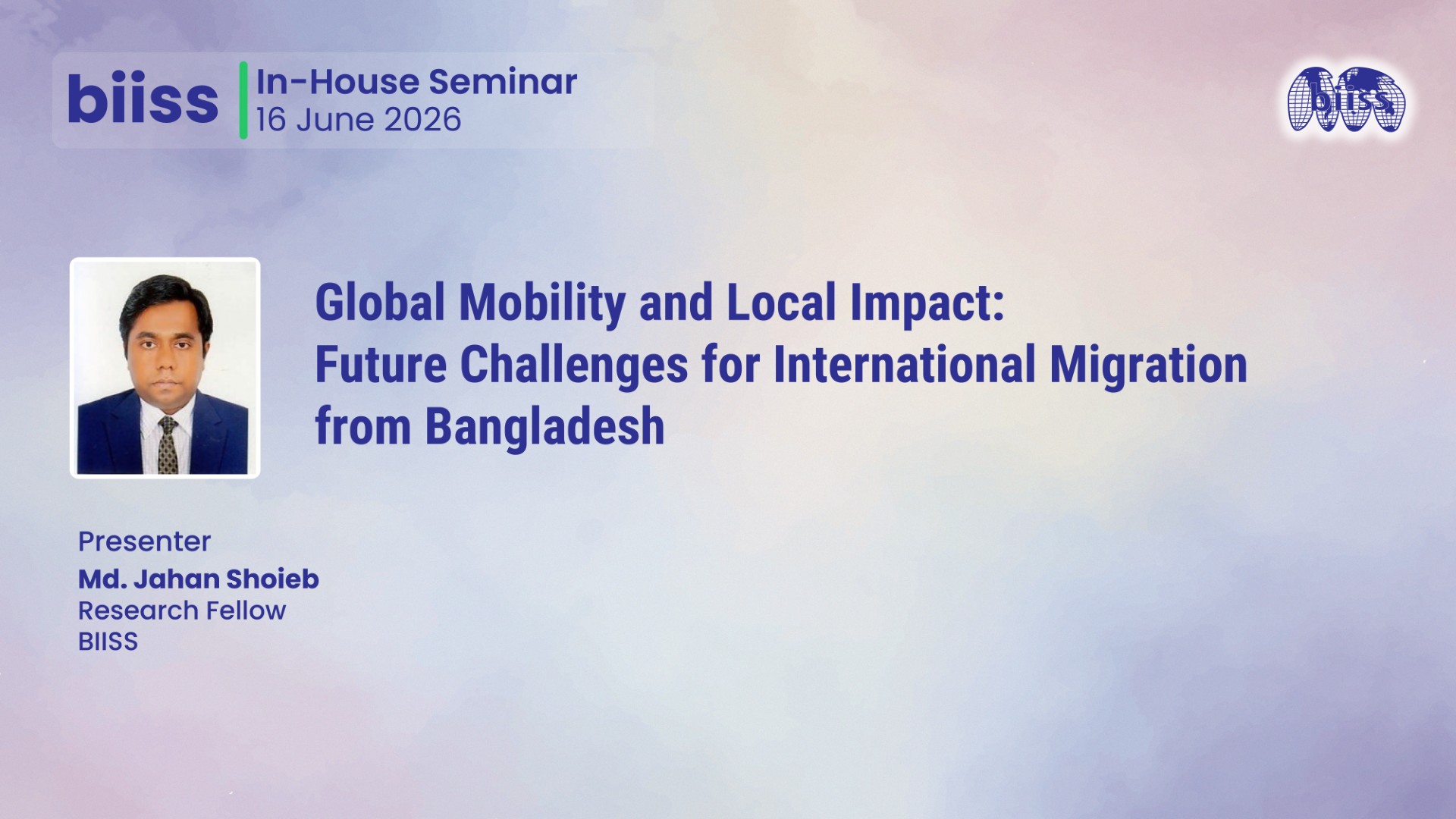 In-house Seminar on 16 June 2026 - Md Jahan Shoieb