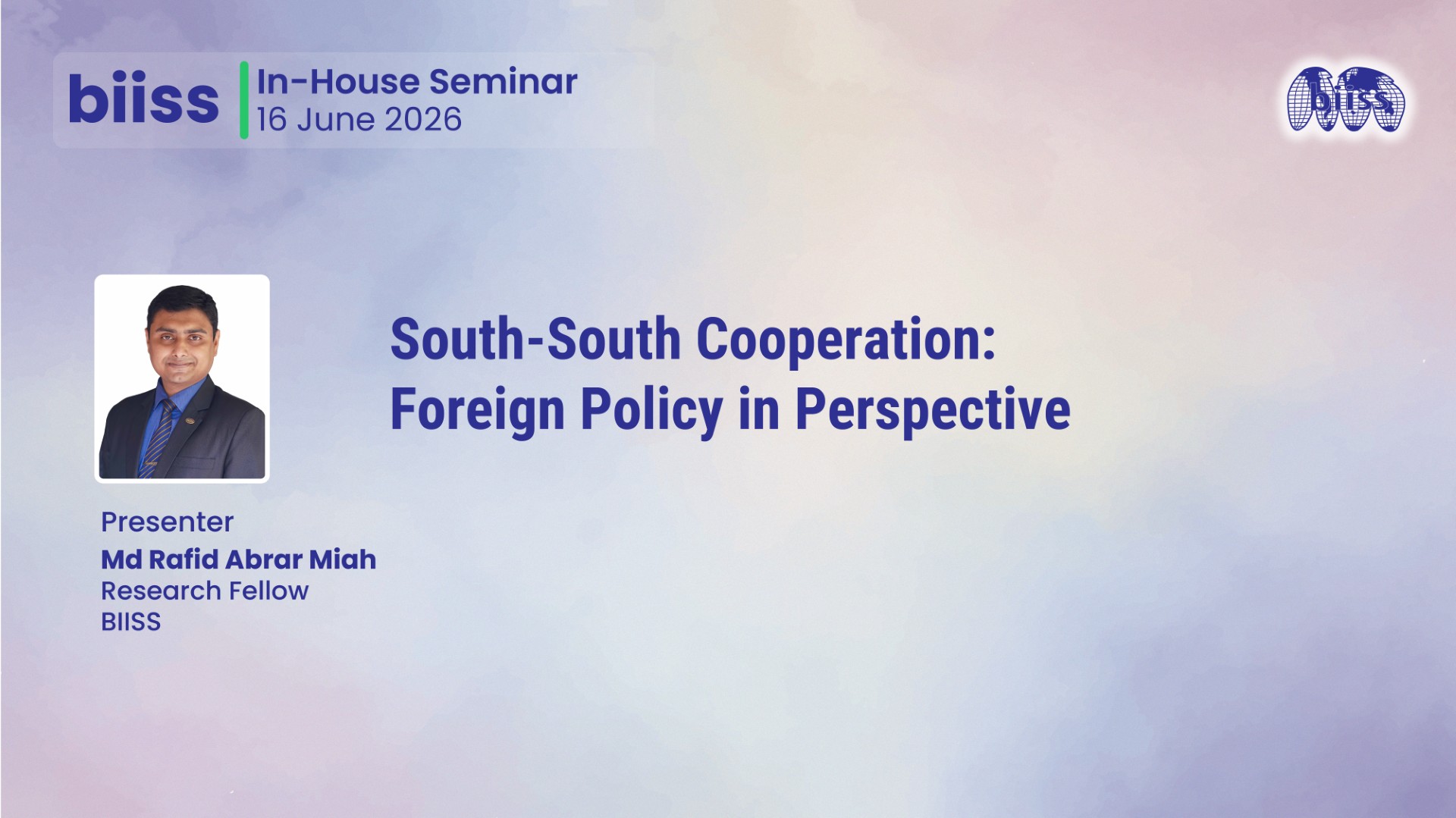 In-house Seminar on 16 June 2026 - Md Rafid Abrar Miah