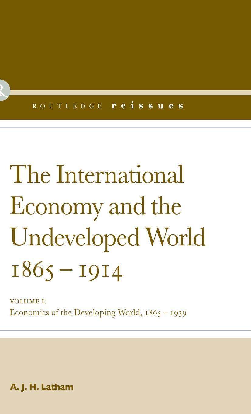 The international economy and the undeveloped world 1865-1914