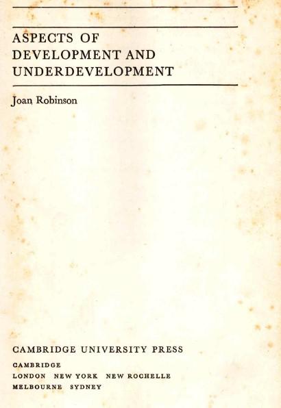 Aspects of development and underdevelopment